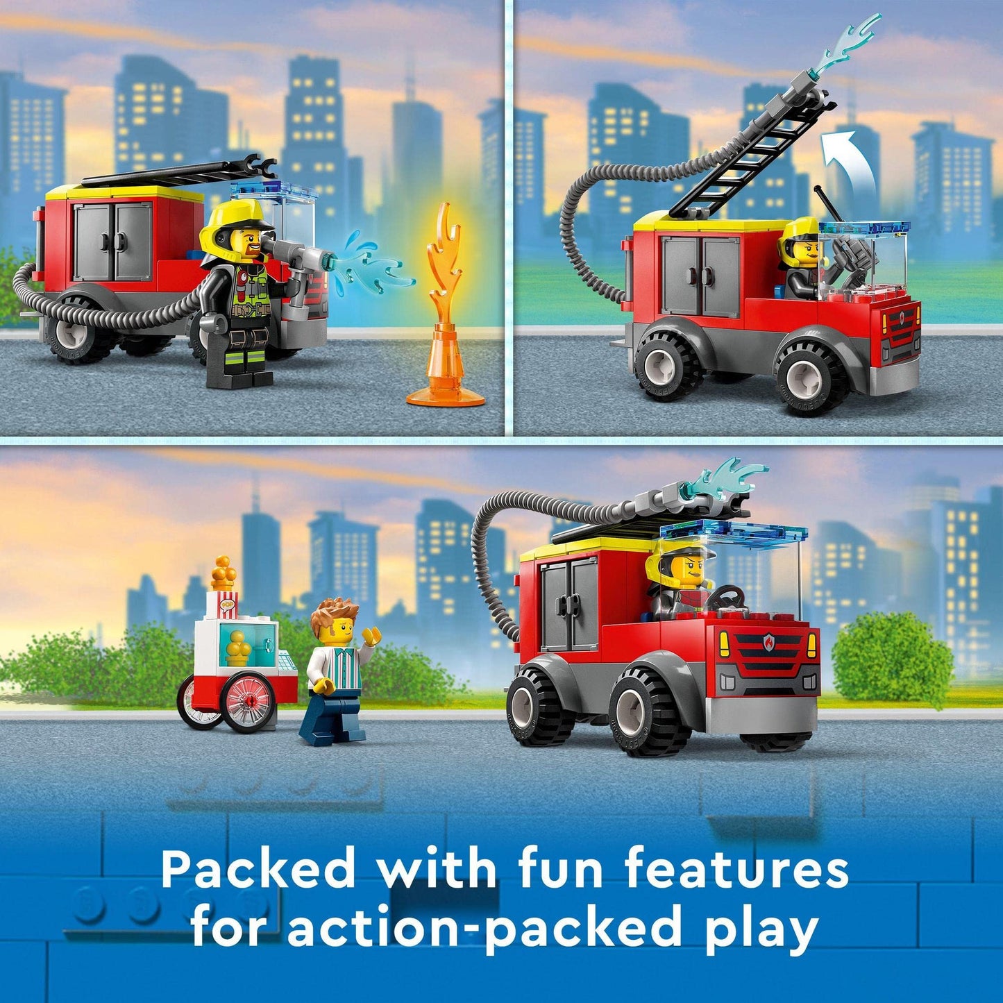 LEGO City Fire Station and Fire Engine 60375 Building Toy Amazon