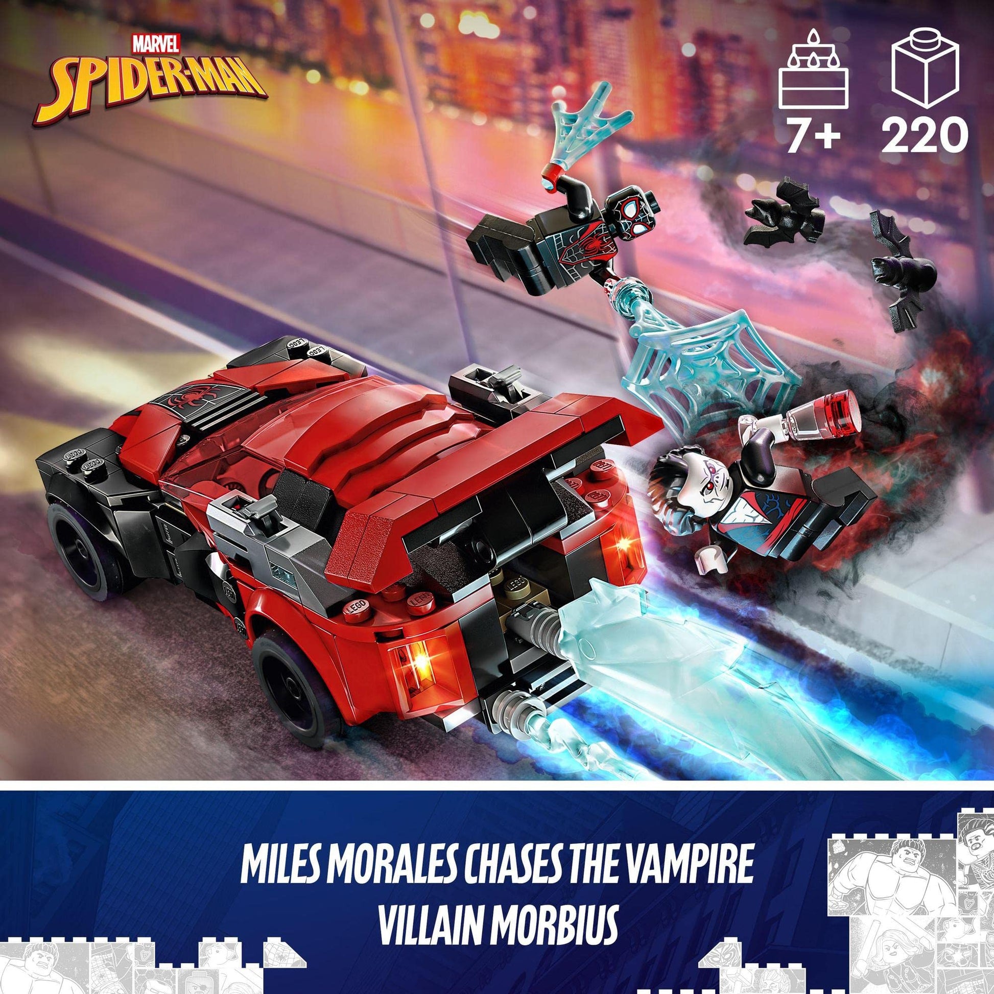 LEGO Super Heroes Marvel Miles Morales vs. Morbius 76244 Brick Island