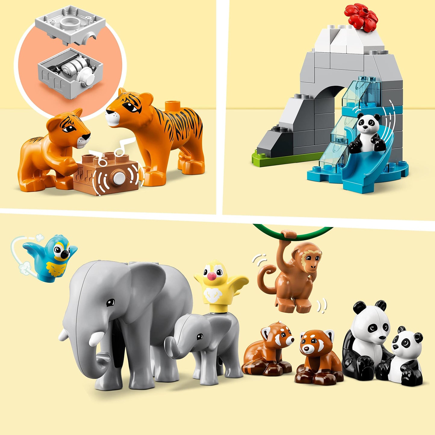 LEGO DUPLO Wild Animals of Asia with Panda & Elephant Baby Animal Toy Amazon