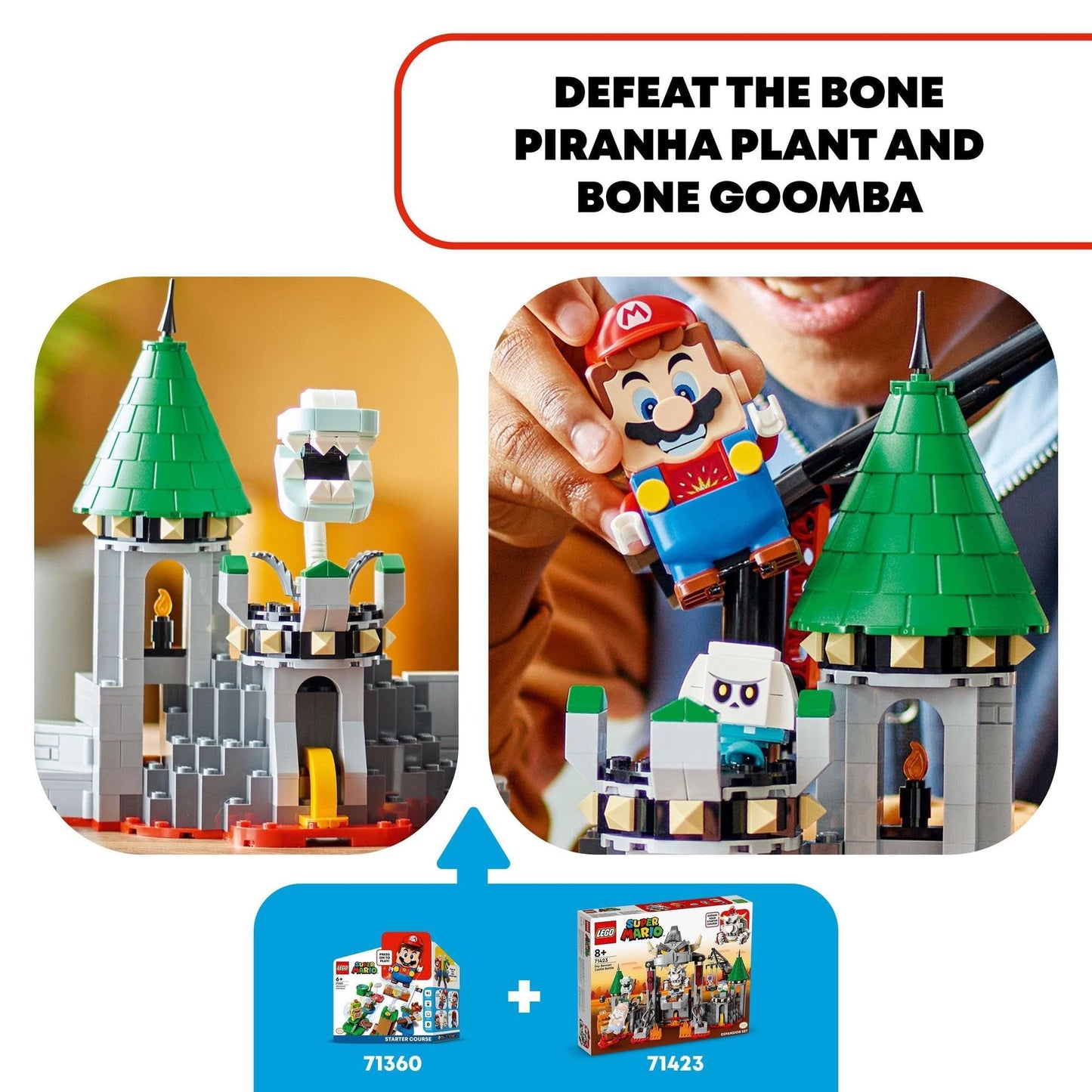 LEGO Super Mario Dry Bowser Castle Battle Expansion Set 71423 Building Toy Amazon