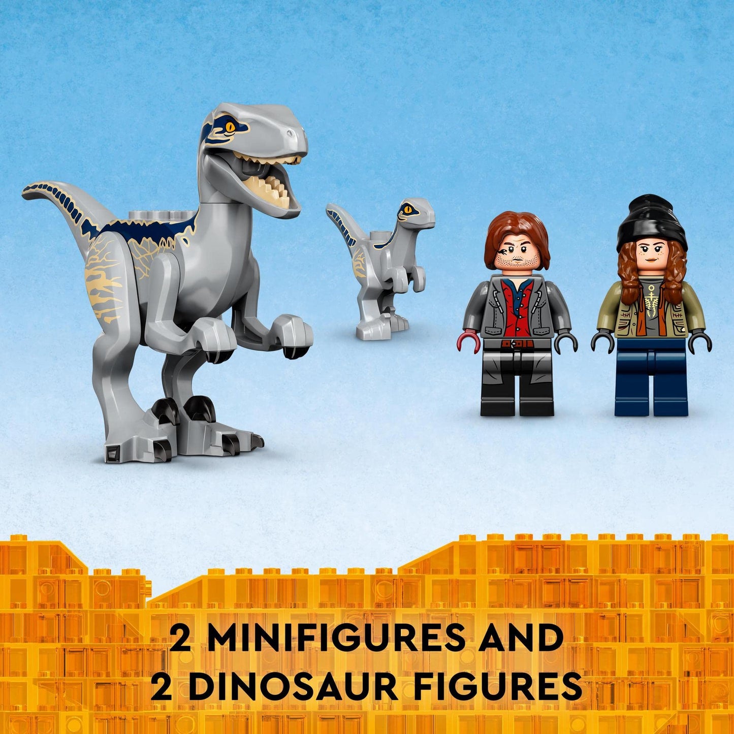 LEGO Jurassic World Blue & Beta Velociraptor Capture 76946 Building Kit Amazon
