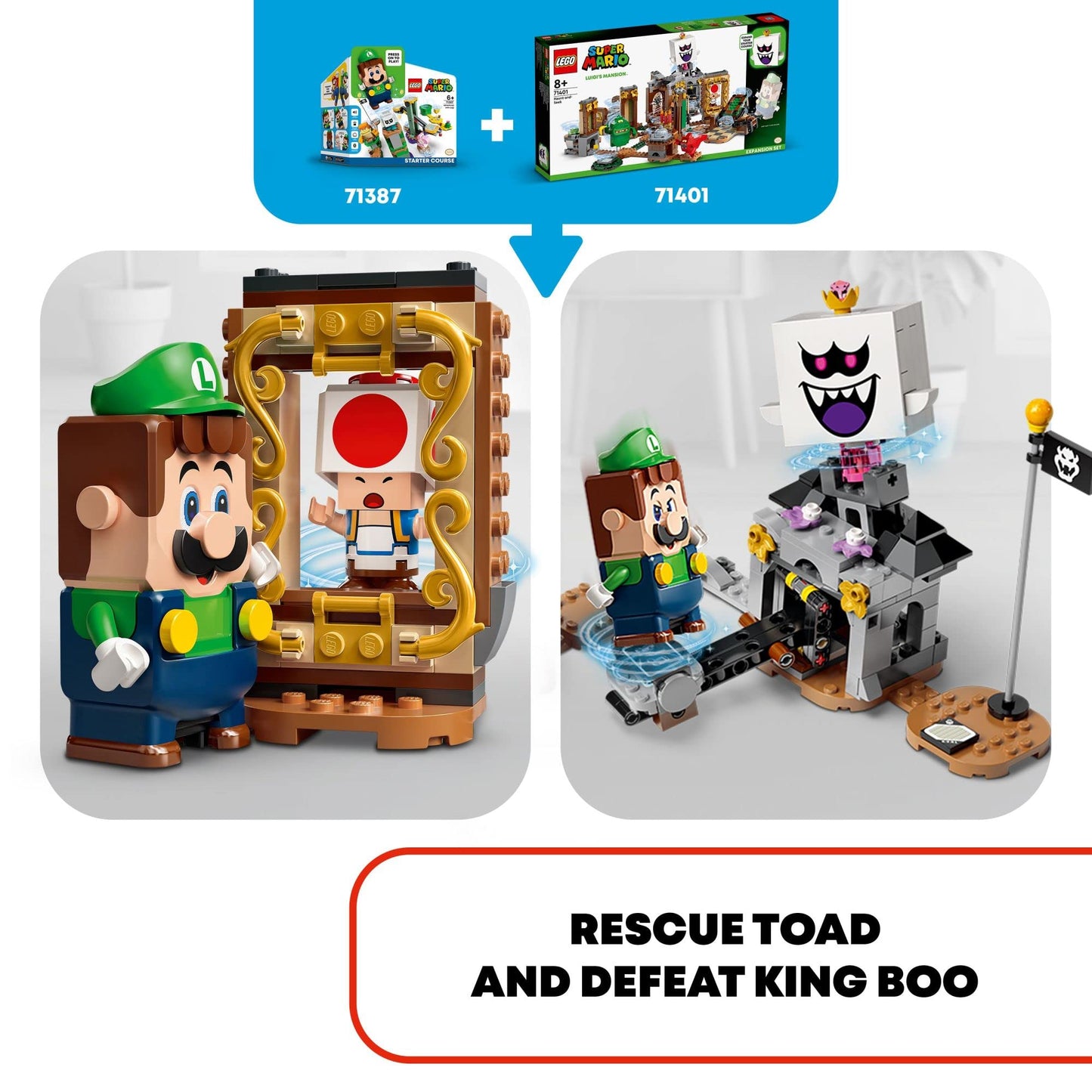 LEGO Super Mario Luigi’s Mansion Haunt-and-Seek Expansion Set 71401 Toy Building Amazon