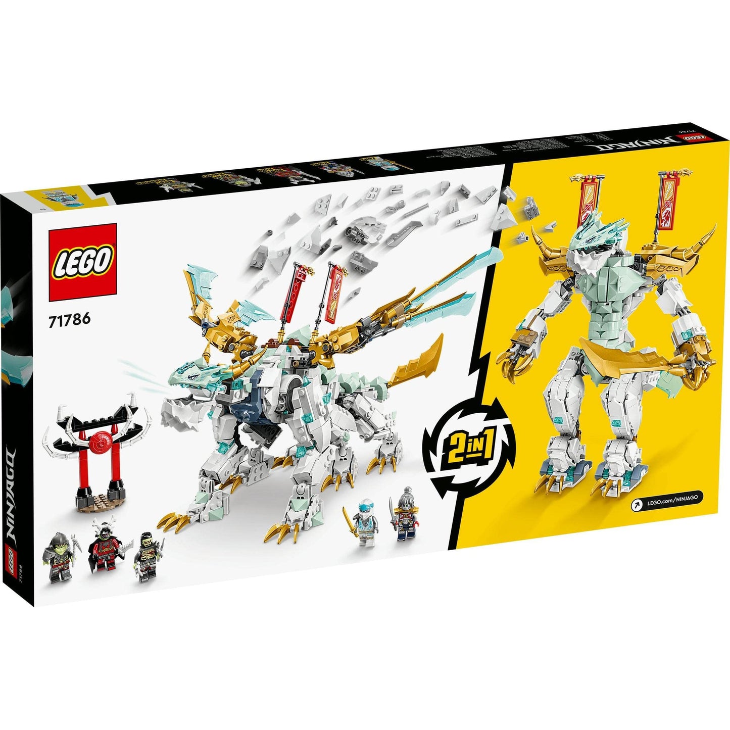 LEGO® NINJAGO® Zane’s Ice Dragon Creature 71786 Building Toy Set Amazon