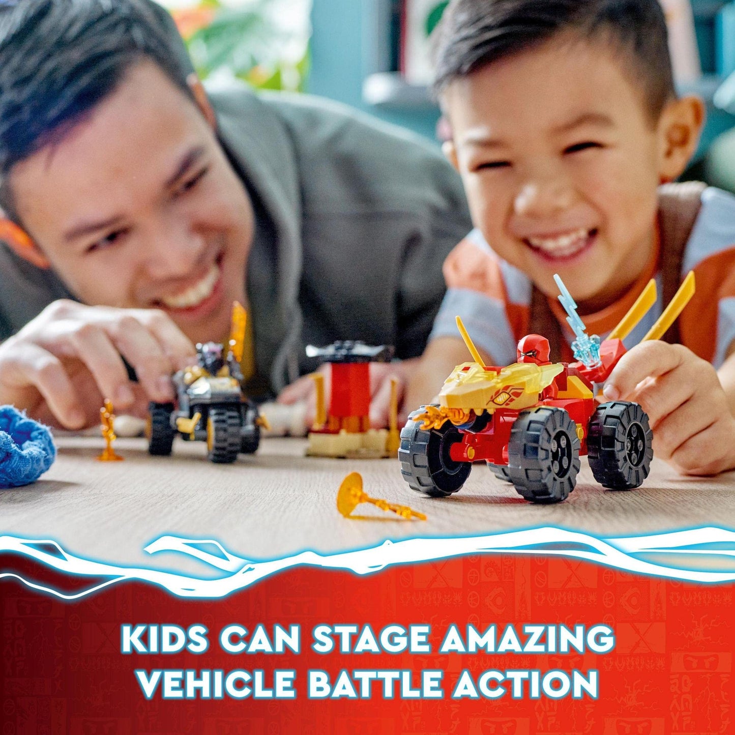 LEGO® NINJAGO® Kai and Ras’s Car and Bike Battle 71789 Building Toy Amazon