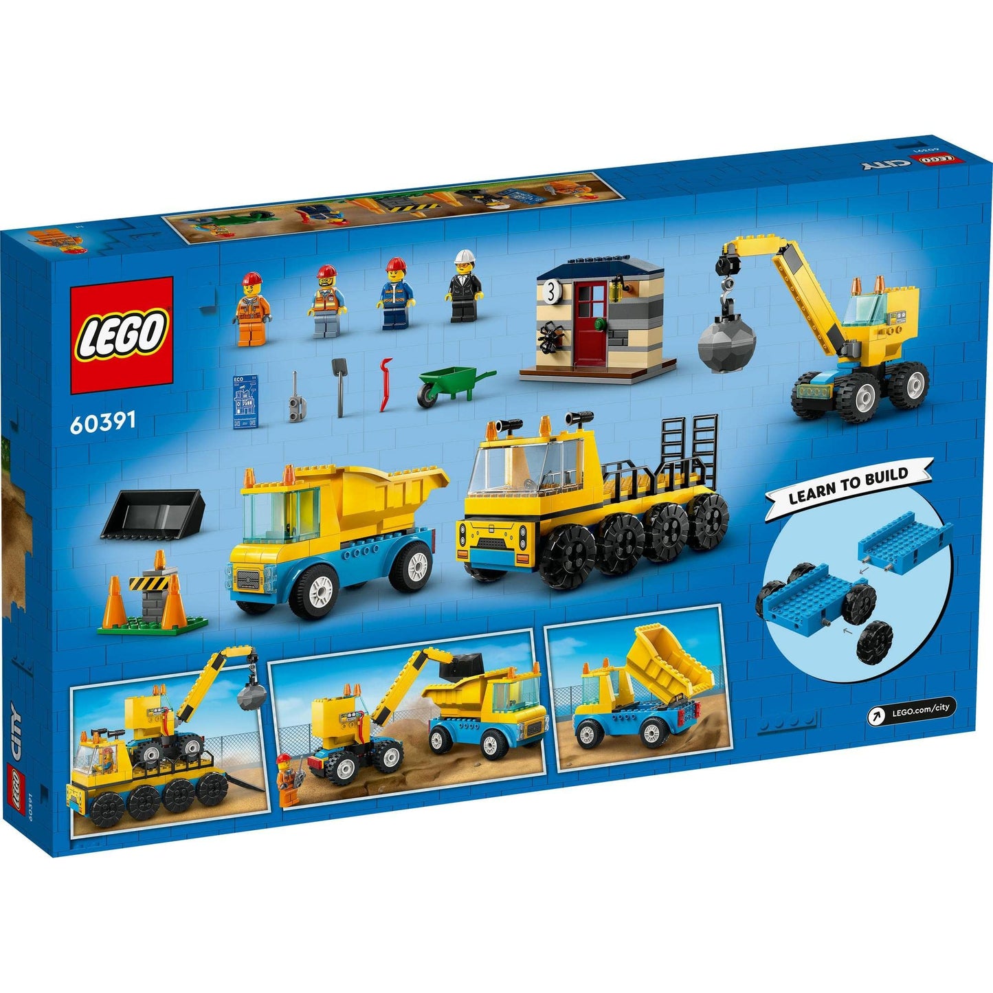 LEGO® City Construction Trucks and Wrecking Ball Crane 60391