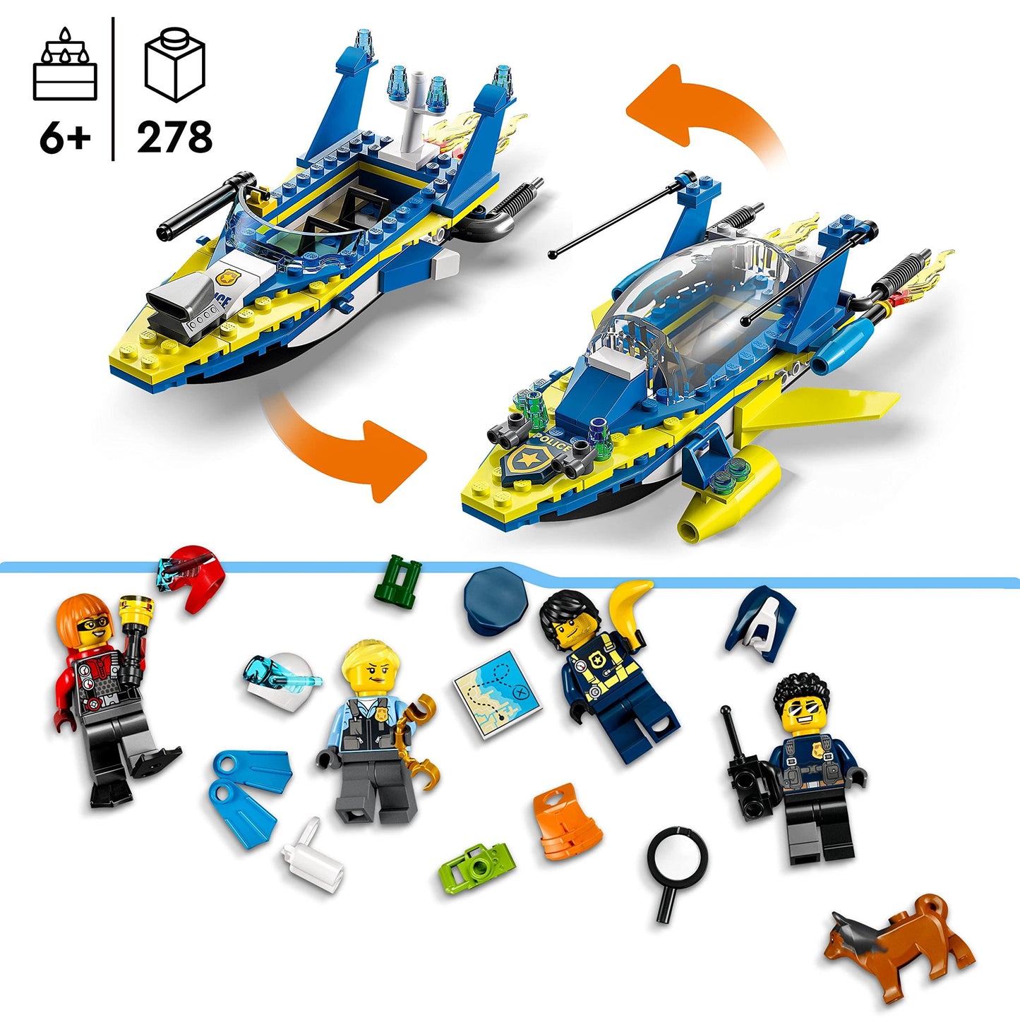 LEGO City Water Police Detective Missions, Interactive Digital Adventure Building 60355 Amazon