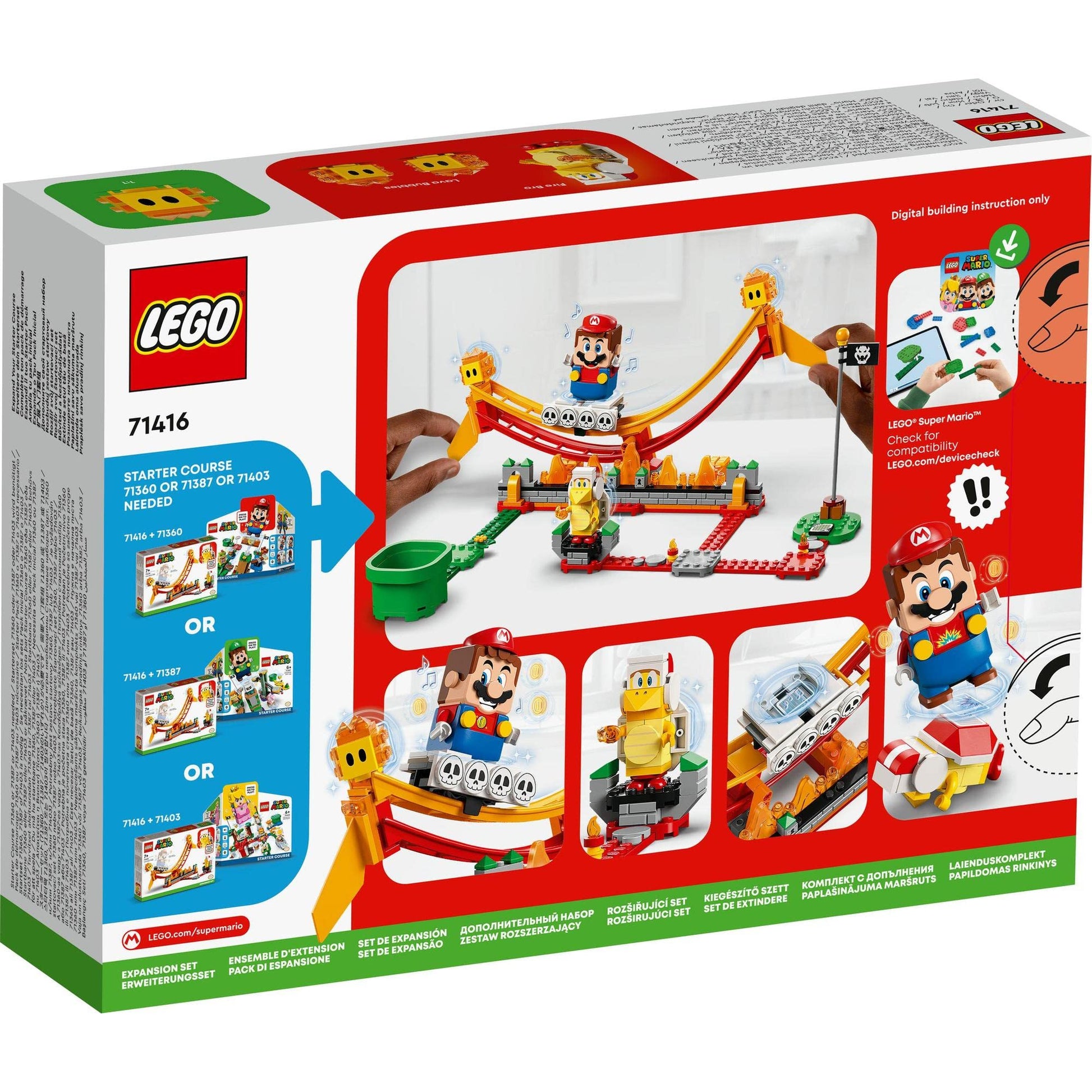 LEGO Super Mario Lava Wave Ride Expansion Set 71416 Collectible Building Toy Amazon