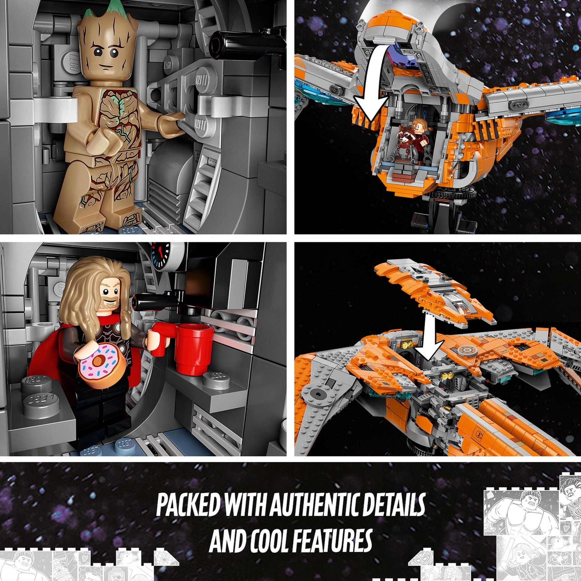 LEGO Super Heroes Marvel The Guardians’ Ship 76193 Large Building Set Amazon
