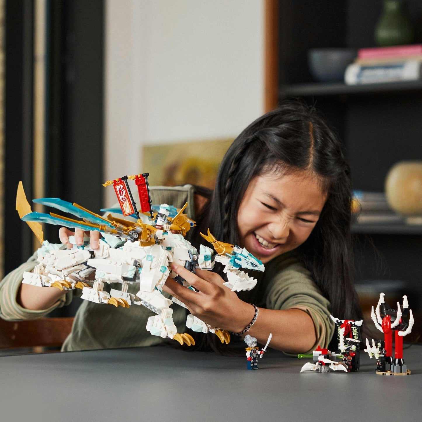 LEGO® NINJAGO® Zane’s Ice Dragon Creature 71786 Building Toy Set Amazon