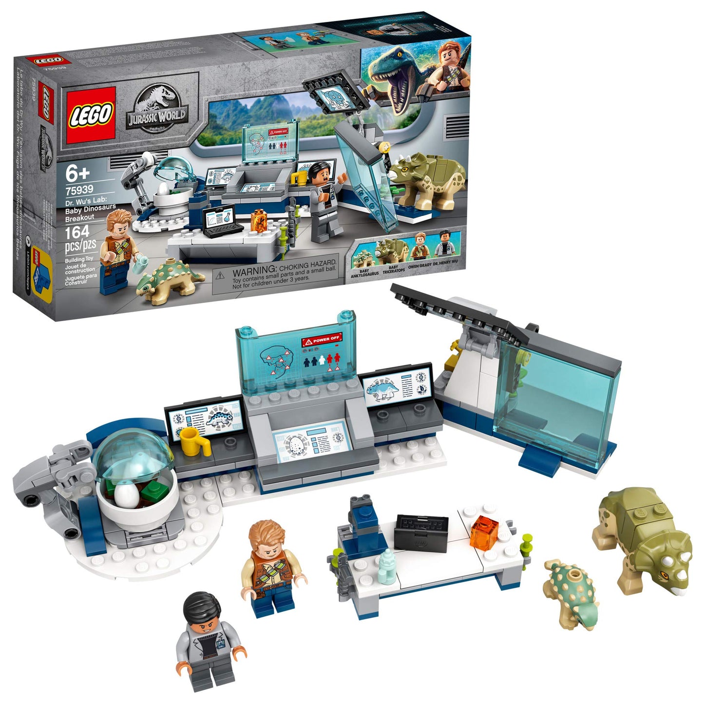 LEGO Jurassic World Dr. Wu's Lab: Baby Dinosaurs Breakout 75939 Fun Dinosaur Toy