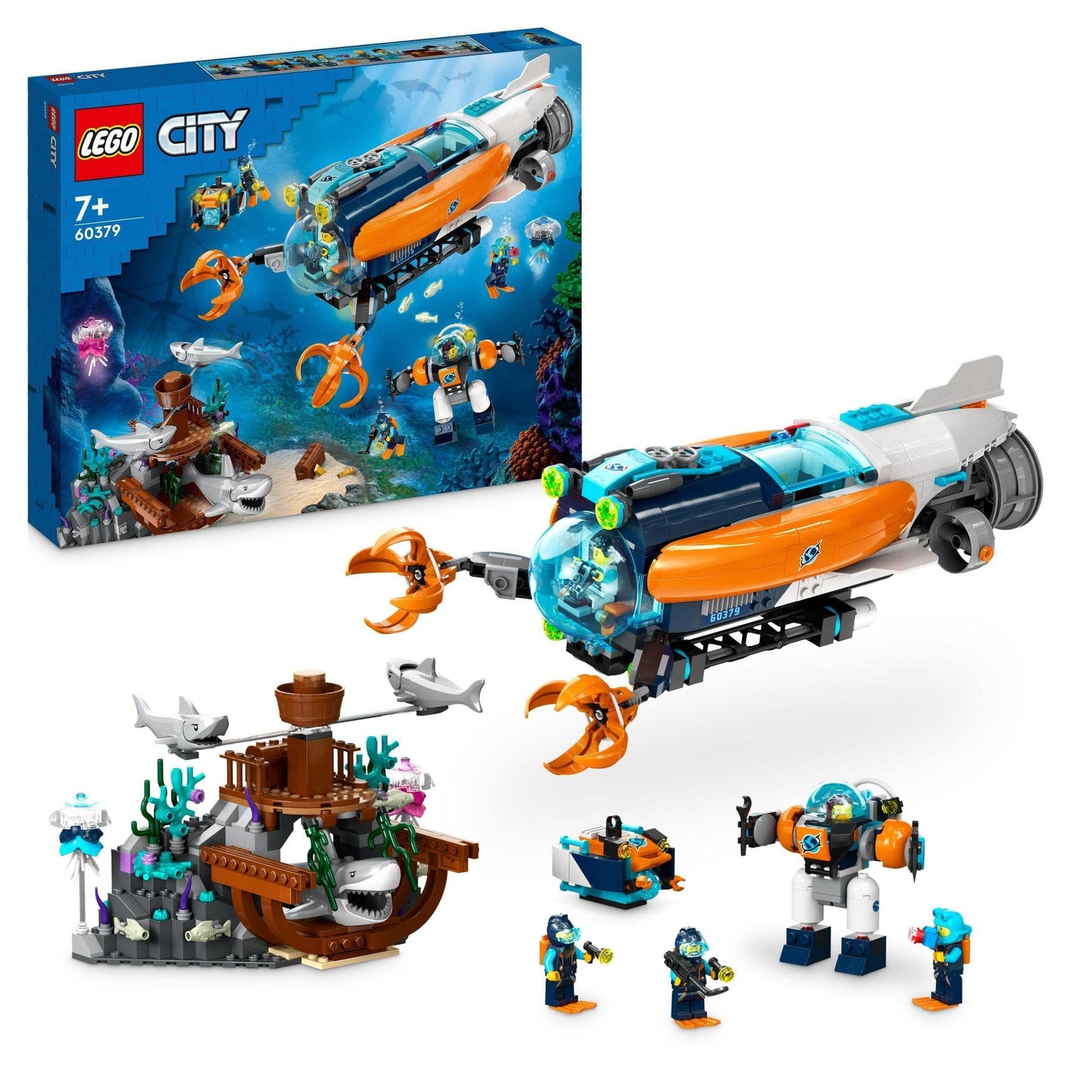 LEGO® City Deep-Sea Explorer Submarine 60379 Building Toy Amazon