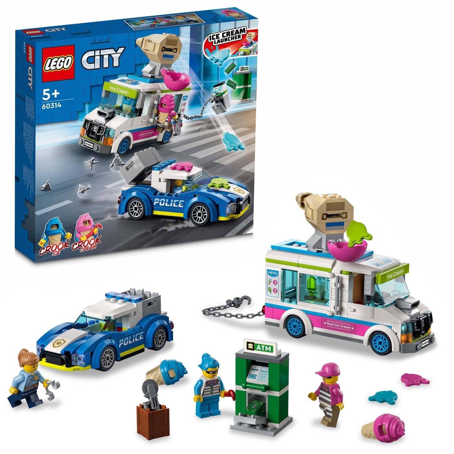 LEGO® City Ice Cream Van Police Chase 60314 Building Amazon