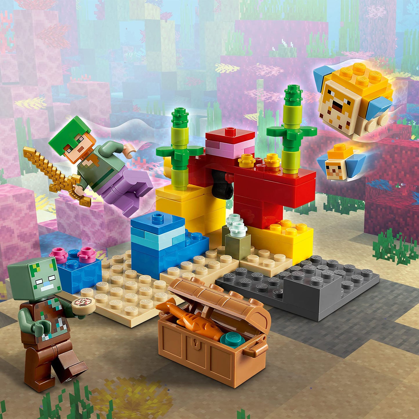 LEGO Minecraft The Coral Reef 21164 Building Kit Amazon