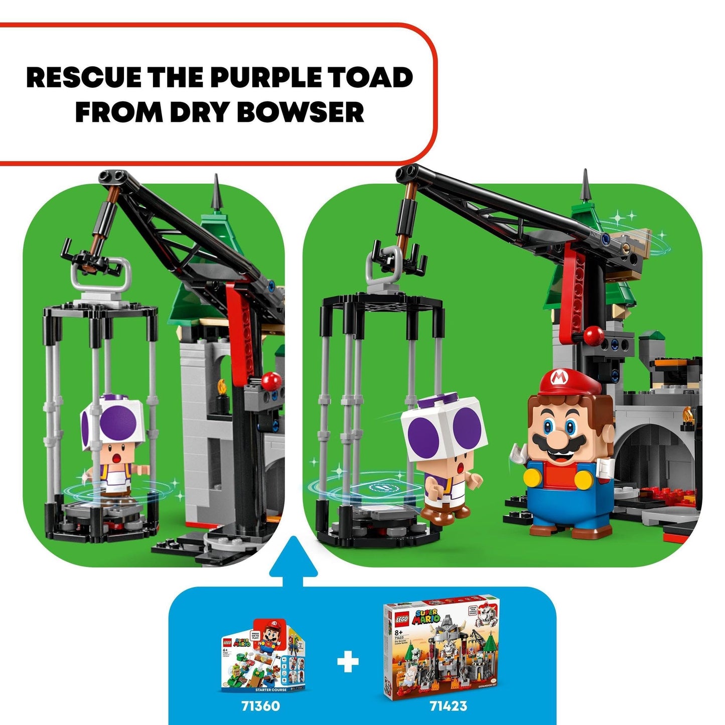 LEGO Super Mario Dry Bowser Castle Battle Expansion Set 71423 Building Toy Amazon