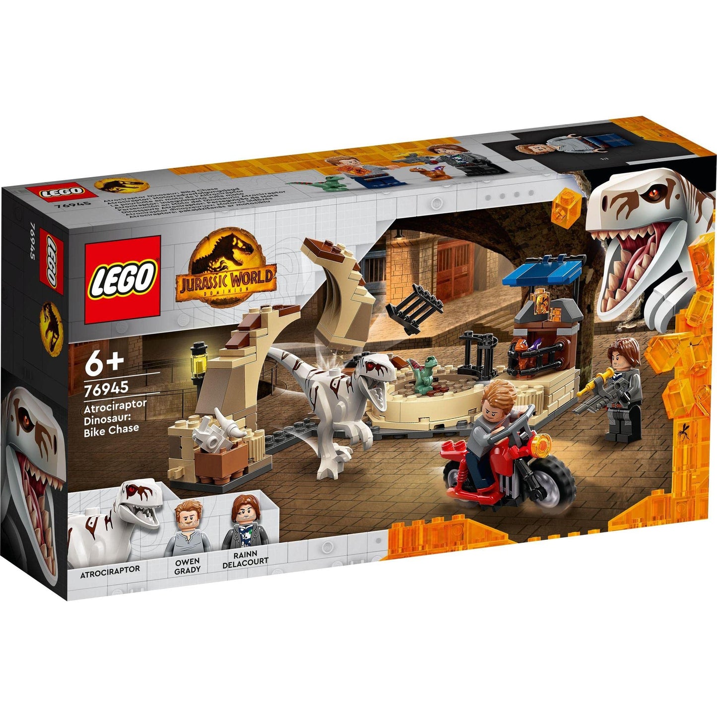 LEGO Jurassic World Atrociraptor Dinosaur: Bike Chase 76945 Building Kit Amazon