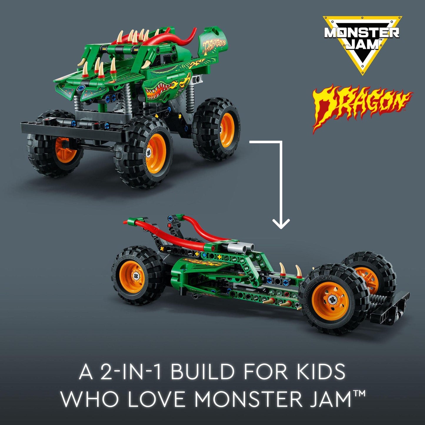 LEGO Technic Monster Jam Dragon 42149 Building Toy Amazon