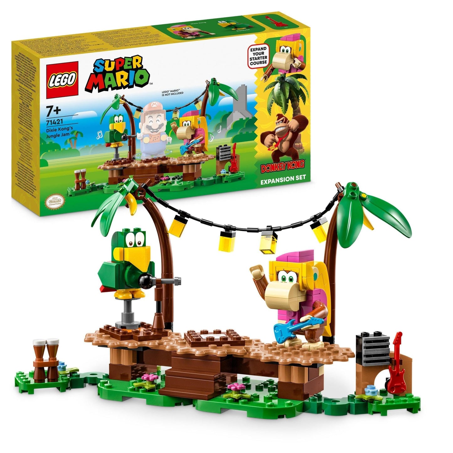 LEGO Super Mario Dixie Kong’s Jungle Jam Expansion Set 71421 Collectible Building Toy Amazon