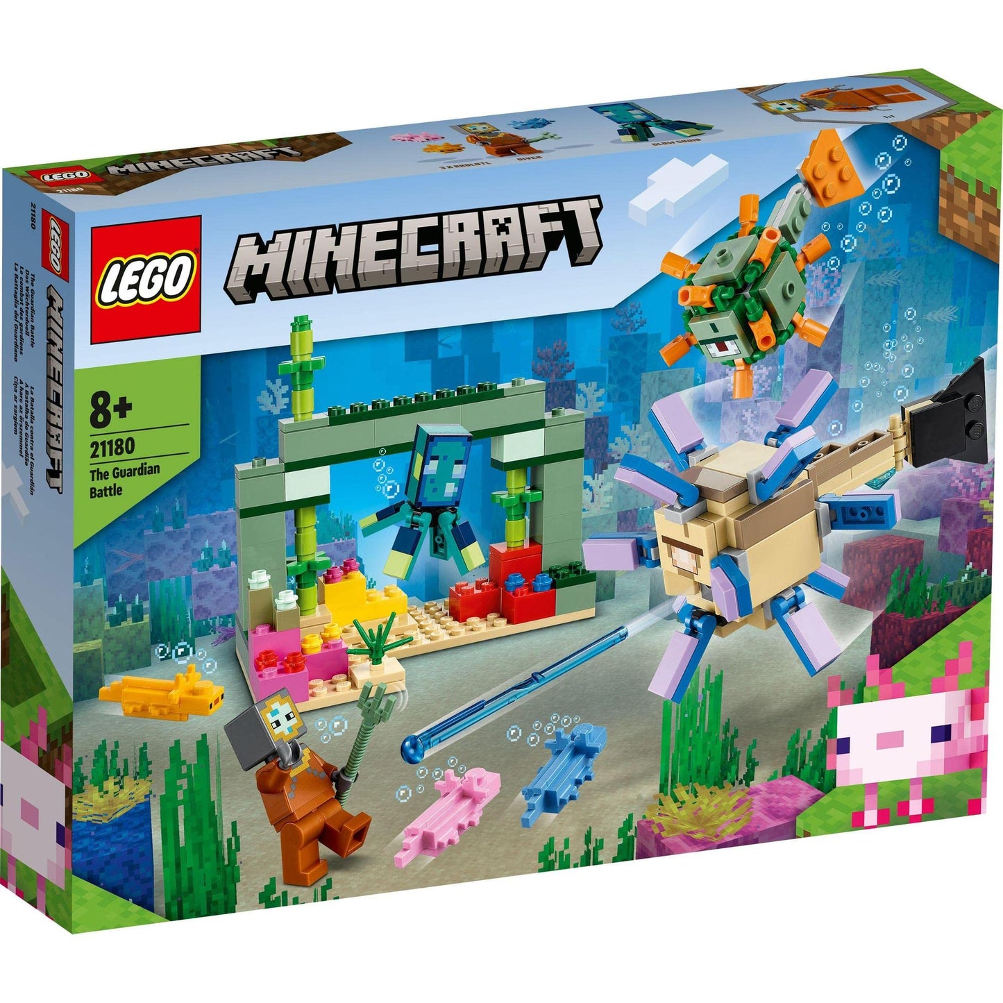 LEGO Minecraft The Guardian Battle Building Kit 21180 Amazon