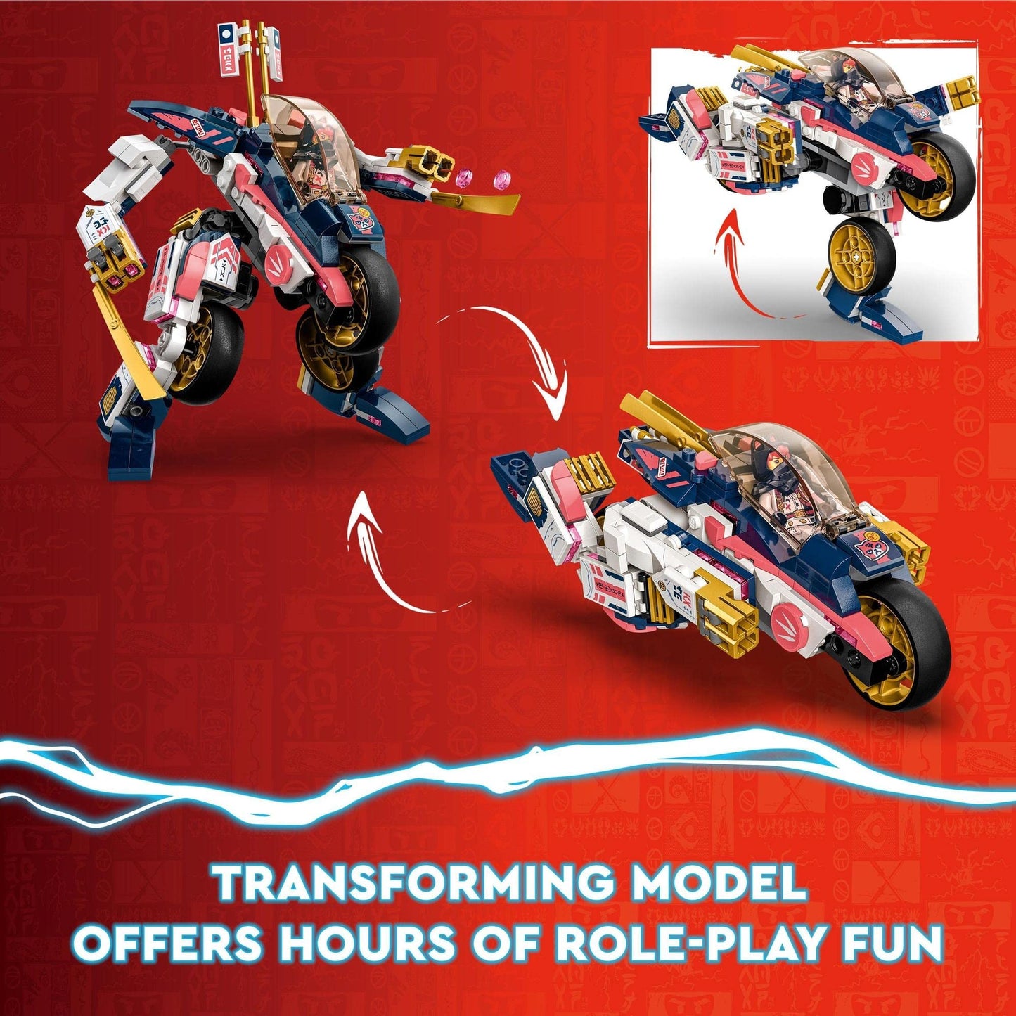 LEGO® NINJAGO® Sora’s Transforming Mech Bike Racer 71792 Amazon