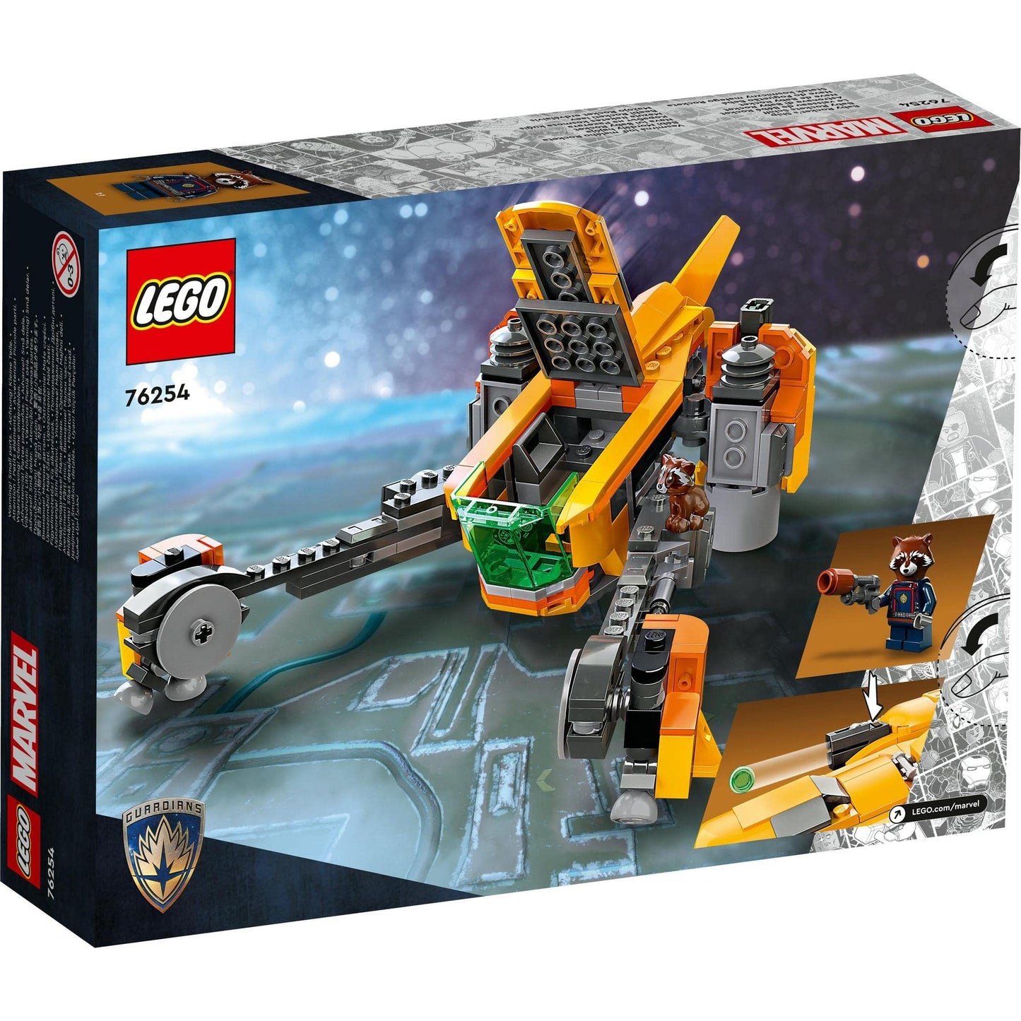 LEGO® Super Heroes Baby Rocket’s Ship 76254 Building Toy Set