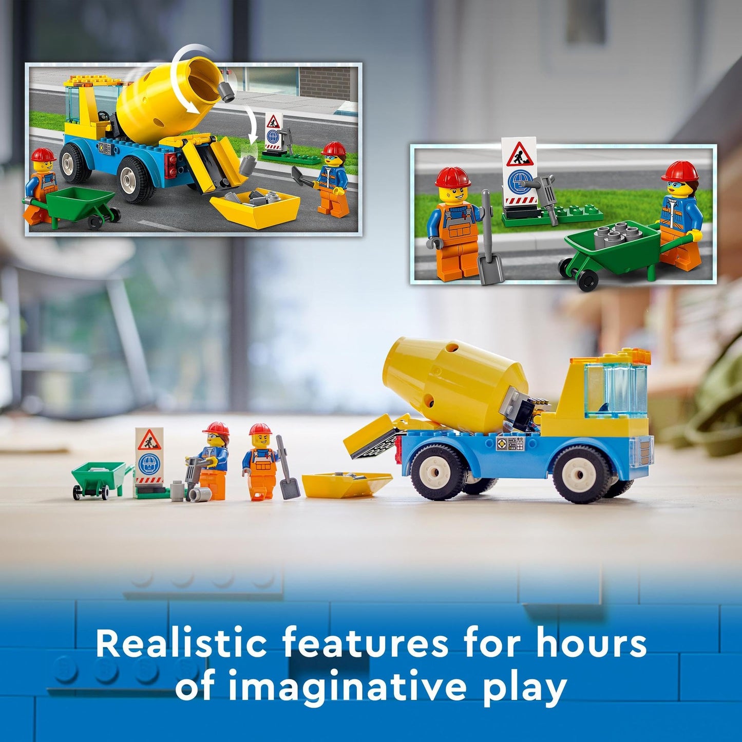 LEGO 60325 City Great Vehicles Cement Mixer Truck Toy Amazon
