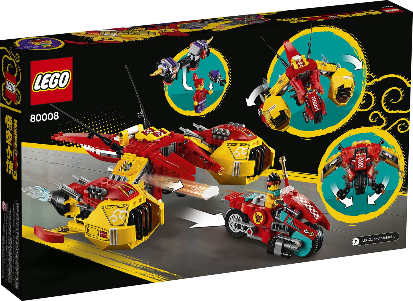 LEGO Monkie Kid: Monkie Kid’s Cloud Jet 80008 Aircraft Toy