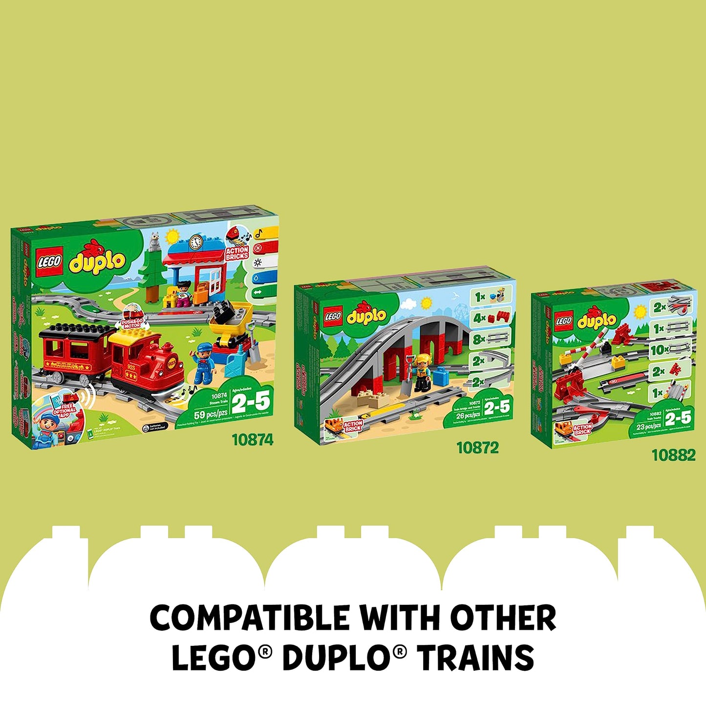 LEGO® DUPLO® Town Steam Train 10874 Building Block Amazon