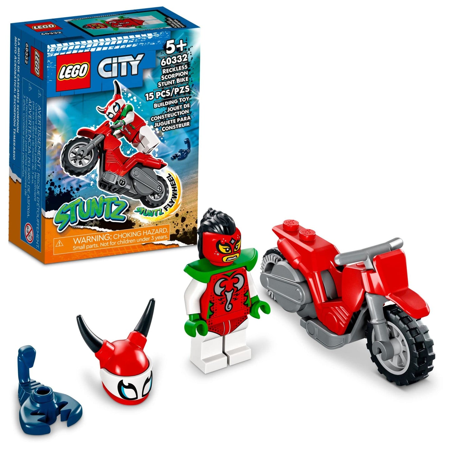 LEGO City Reckless Scorpion Stunt Bike 60332 Building Toy
