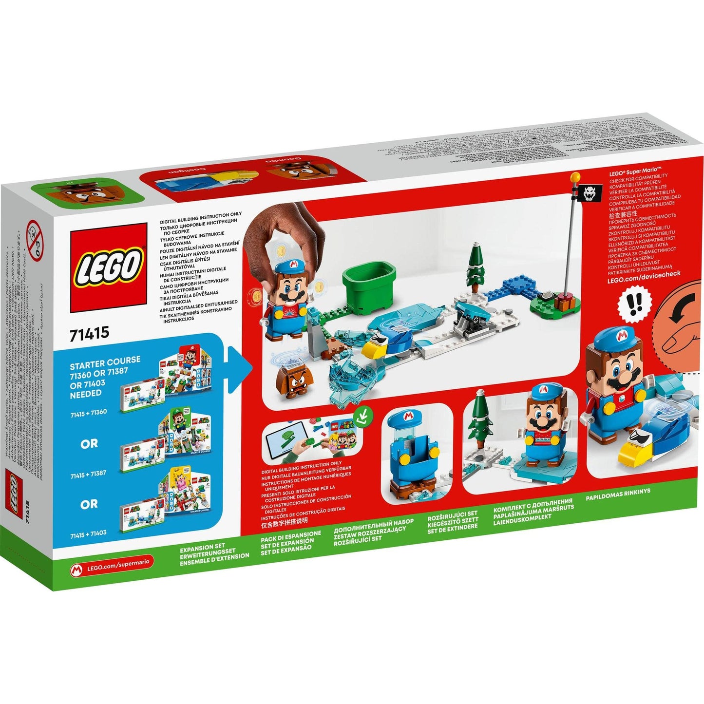 LEGO Super Mario Ice Mario Suit and Frozen World Expansion Set 71415 Building Toy Amazon