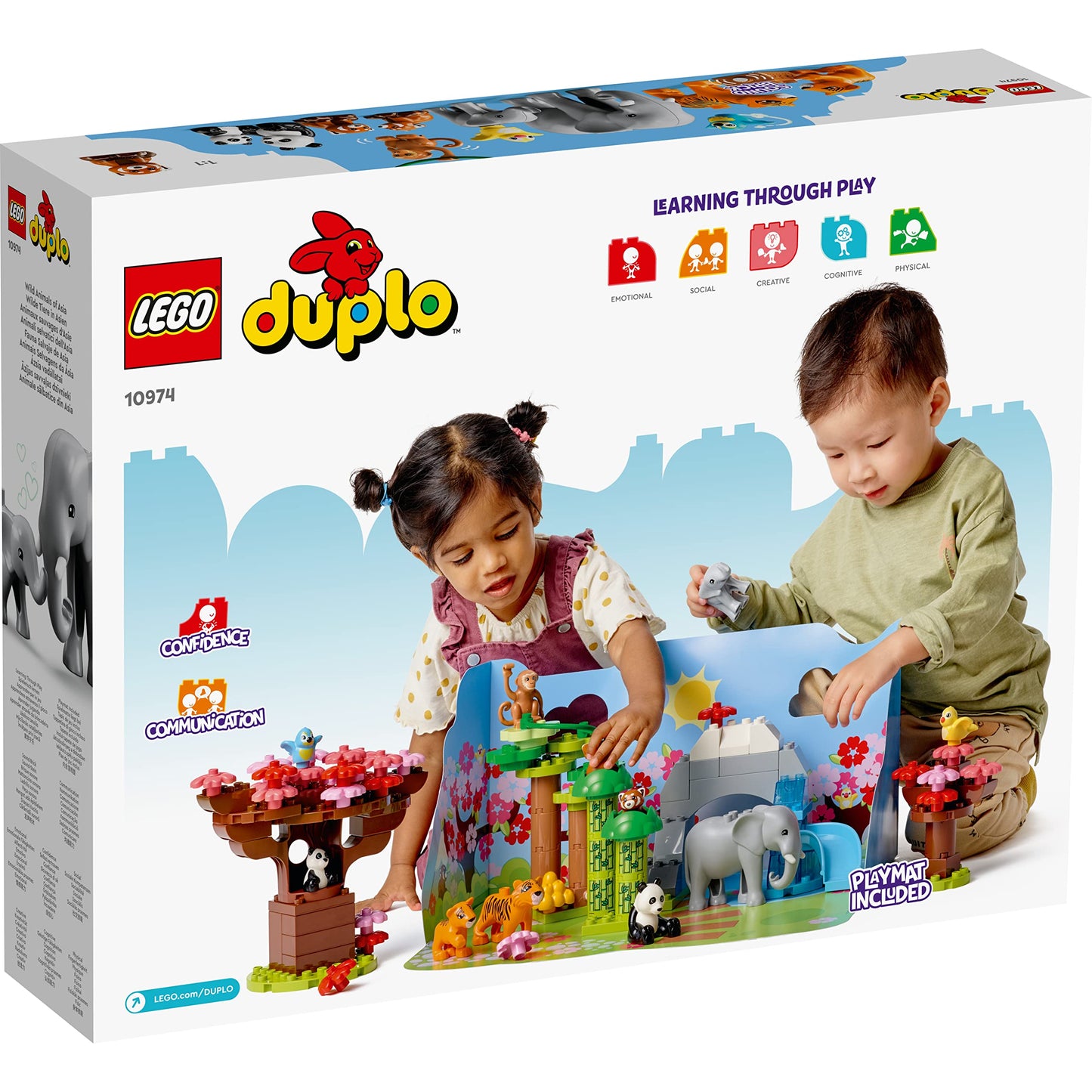 LEGO DUPLO Wild Animals of Asia with Panda & Elephant Baby Animal Toy Amazon