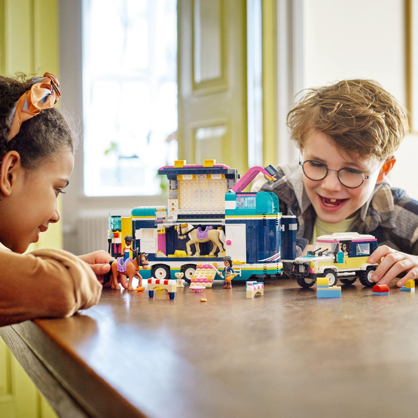 LEGO Friends Horse Show Trailer with 2 Toy Horses 41722 Amazon