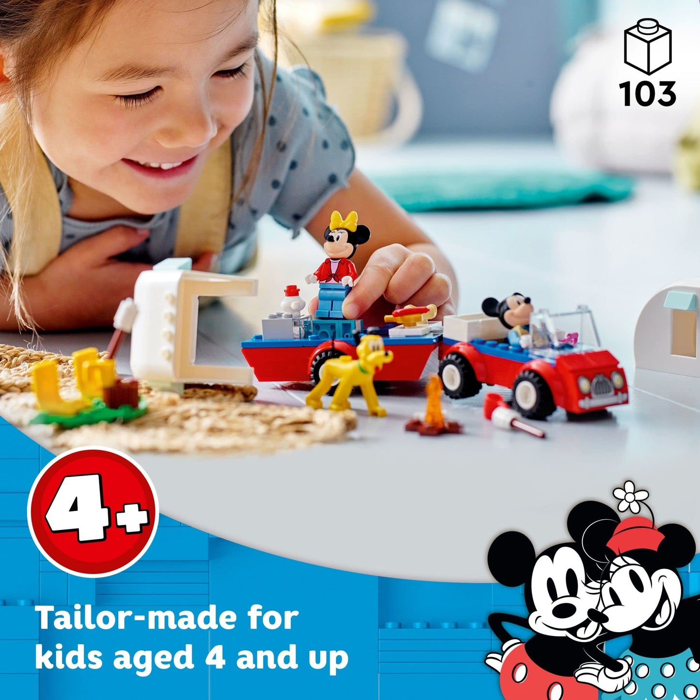LEGO Disney Mickey and Friends – Mickey Mouse and Minnie Mouse’s Camping Trip 10777 Building Toy