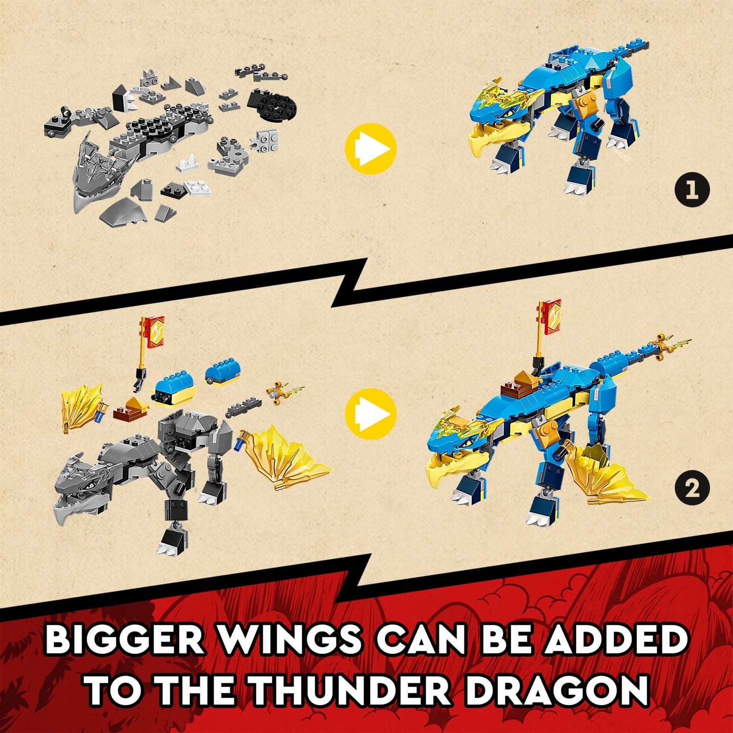 LEGO NINJAGO Jay’s Thunder Dragon EVO Building Kit 71760