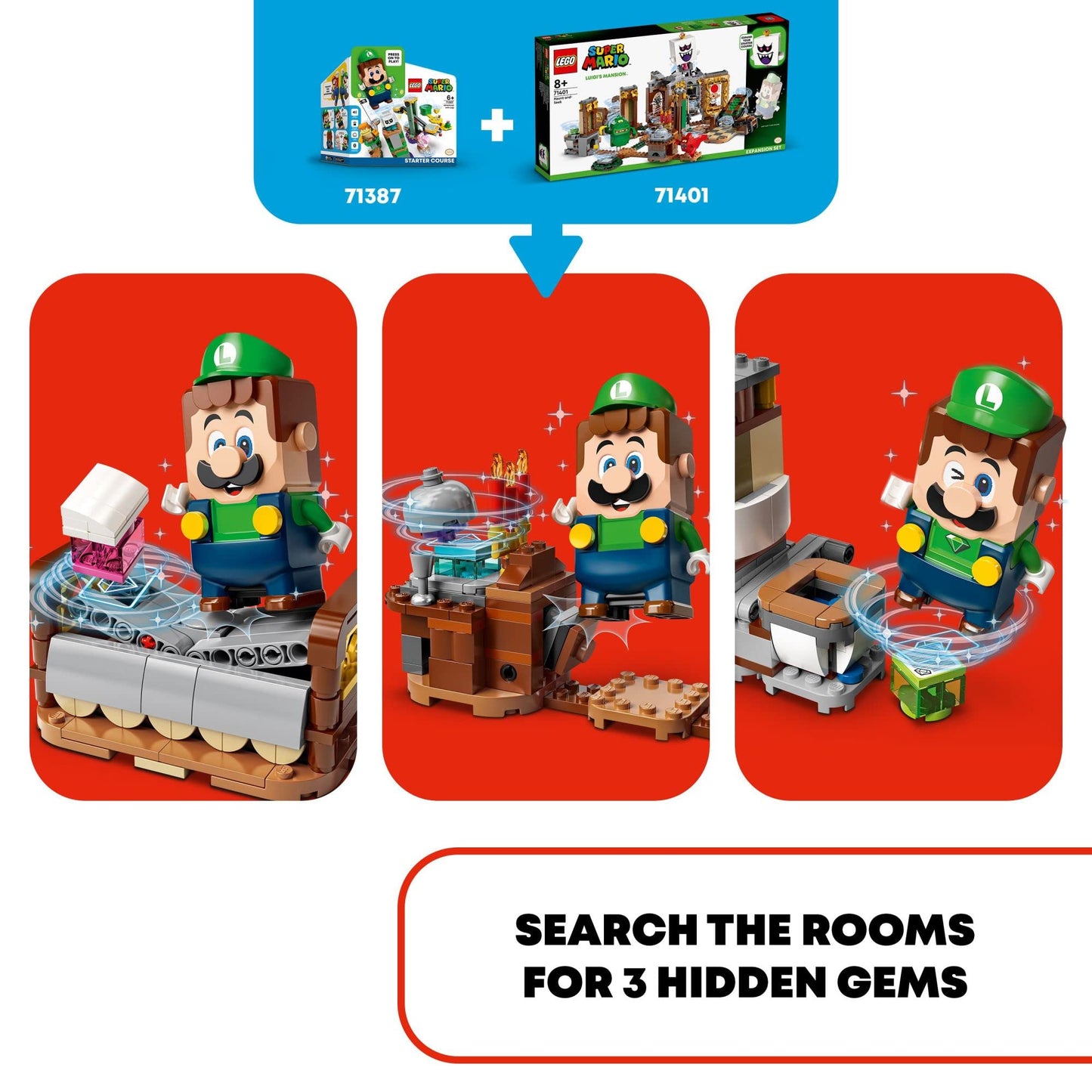 LEGO Super Mario Luigi’s Mansion Haunt-and-Seek Expansion Set 71401 Toy Building Amazon