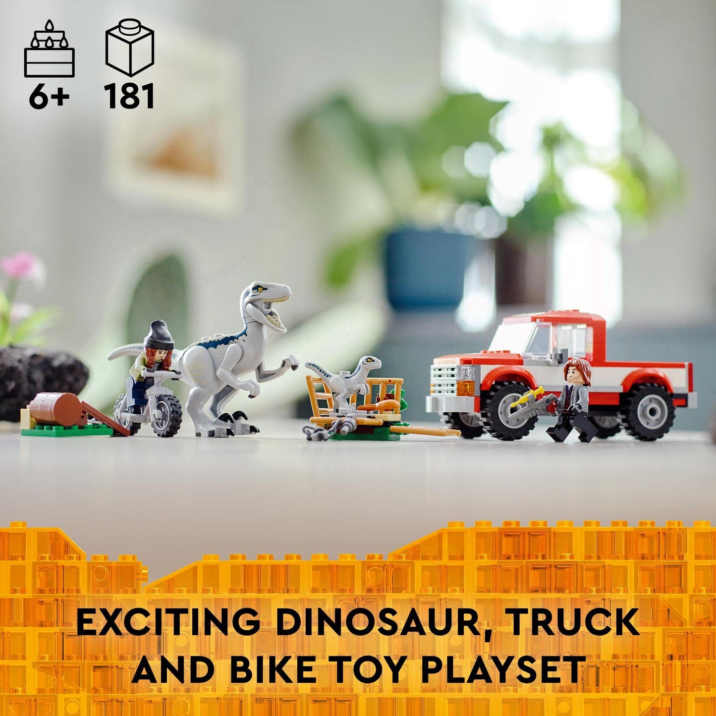 LEGO Jurassic World Blue & Beta Velociraptor Capture 76946 Building Kit Amazon