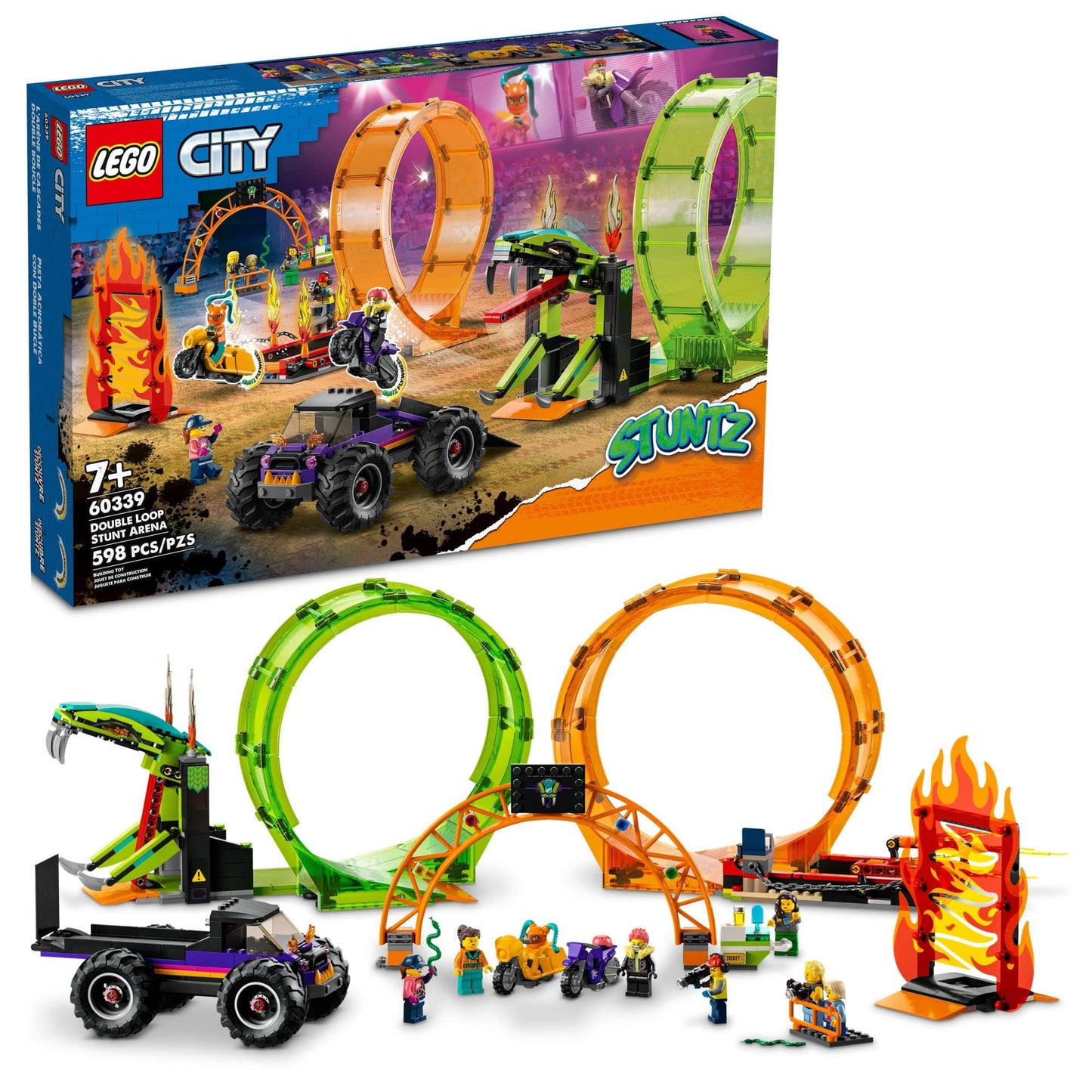 LEGO City Stuntz Double Loop Stunt Arena 60339 Building Toy Amazon