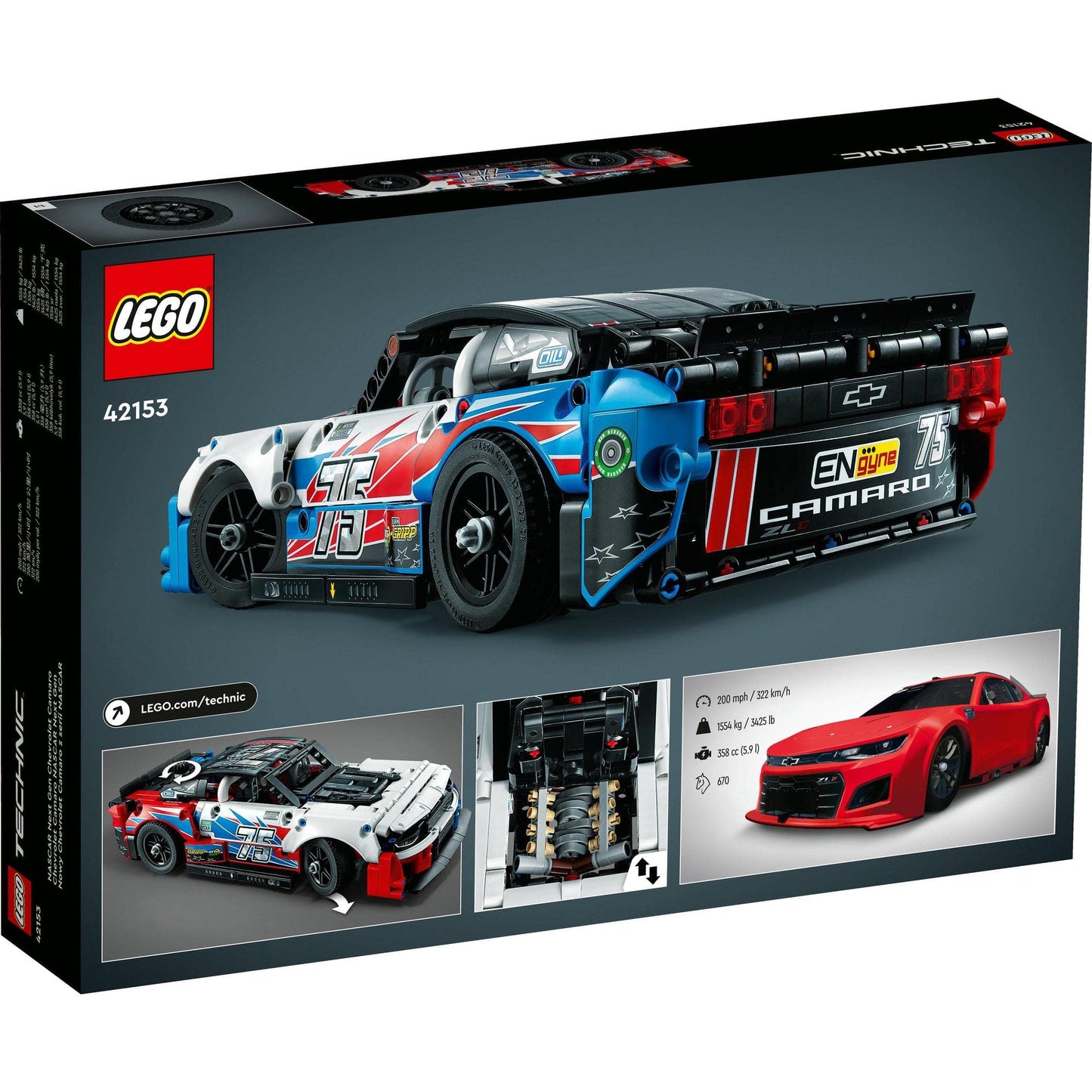 LEGO Technic NASCAR Next Gen Chevrolet Camaro ZL1 42153 Amazon