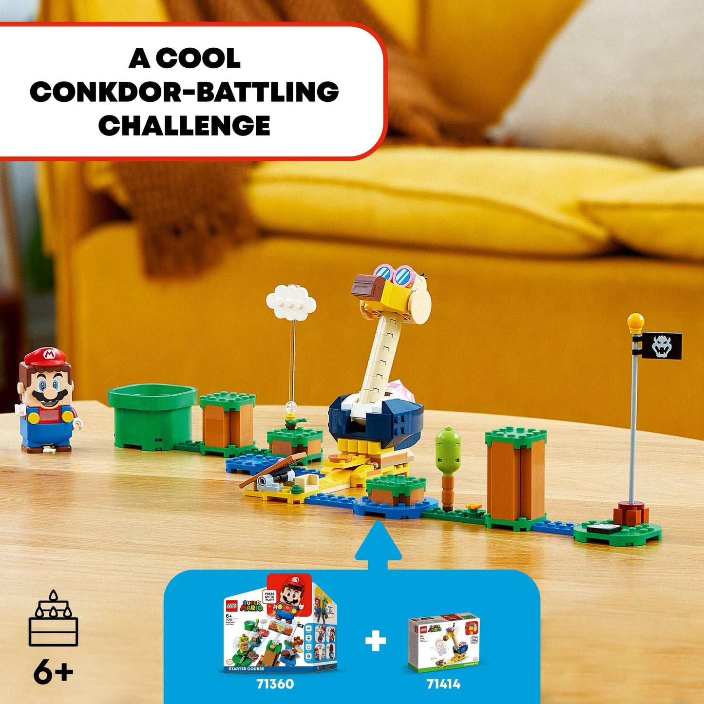LEGO Super Mario Conkdor's Noggin Bopper Expansion Set 71414 Building Toy Amazon