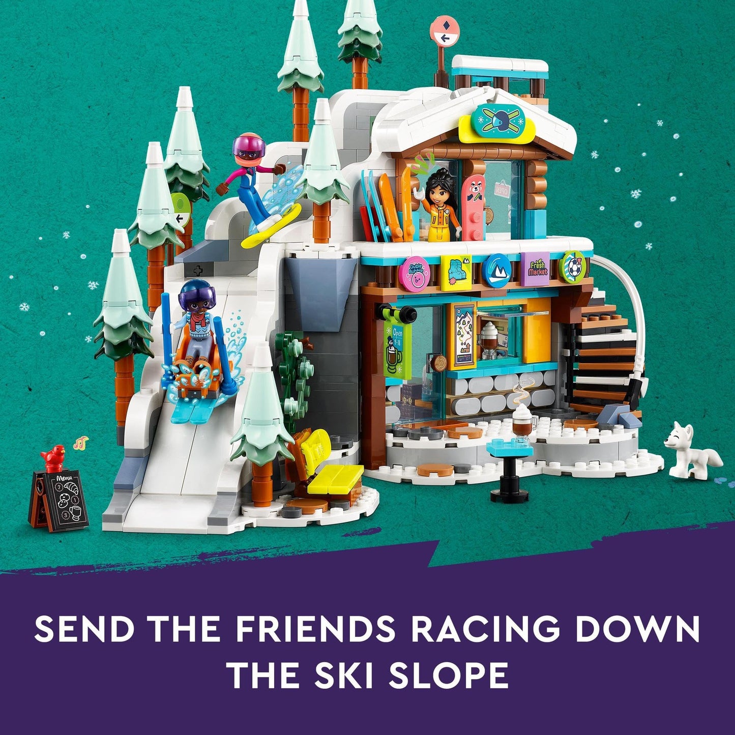 LEGO Friends Holiday Ski Slope and Café 41756 Amazon