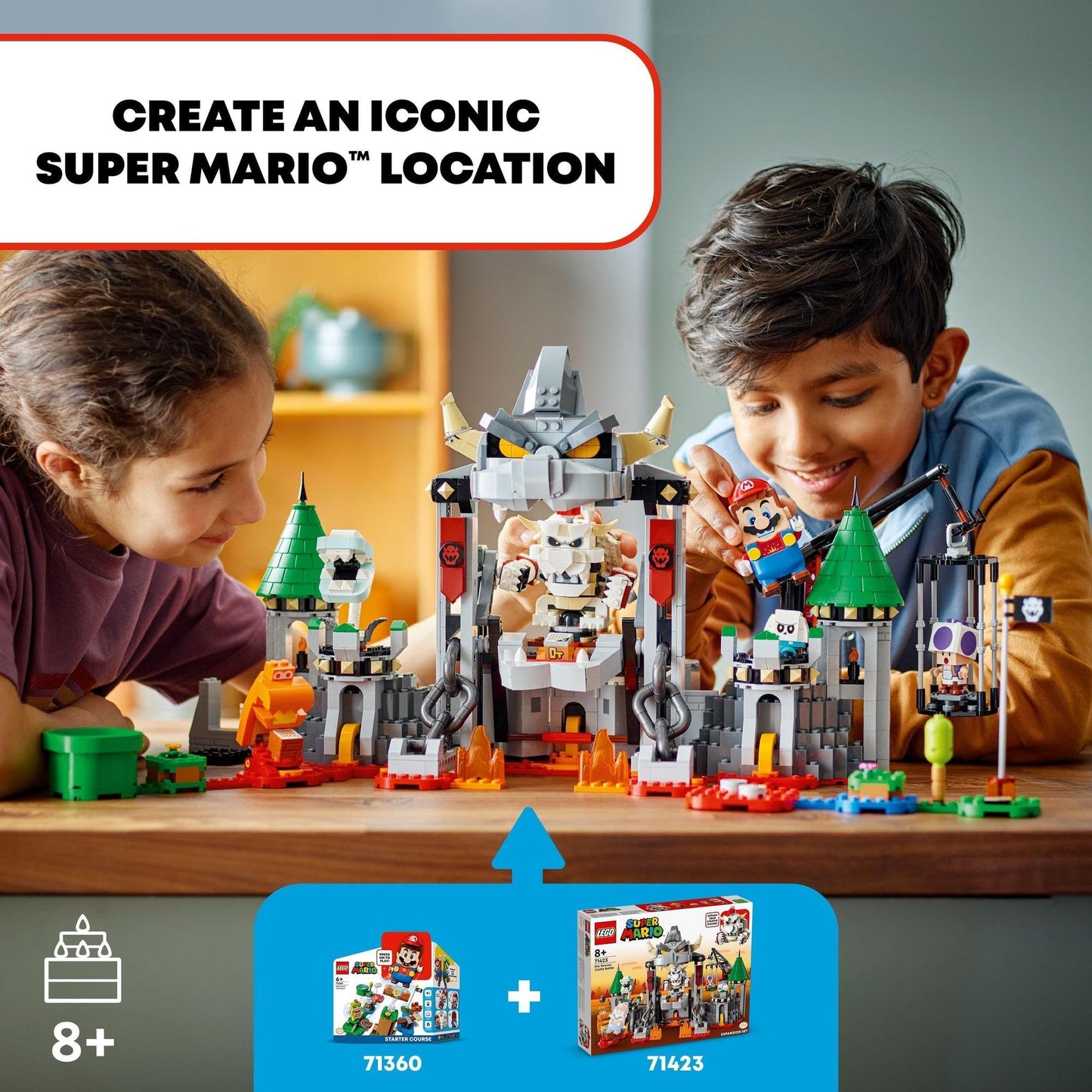 LEGO Super Mario Dry Bowser Castle Battle Expansion Set 71423 Building Toy Amazon