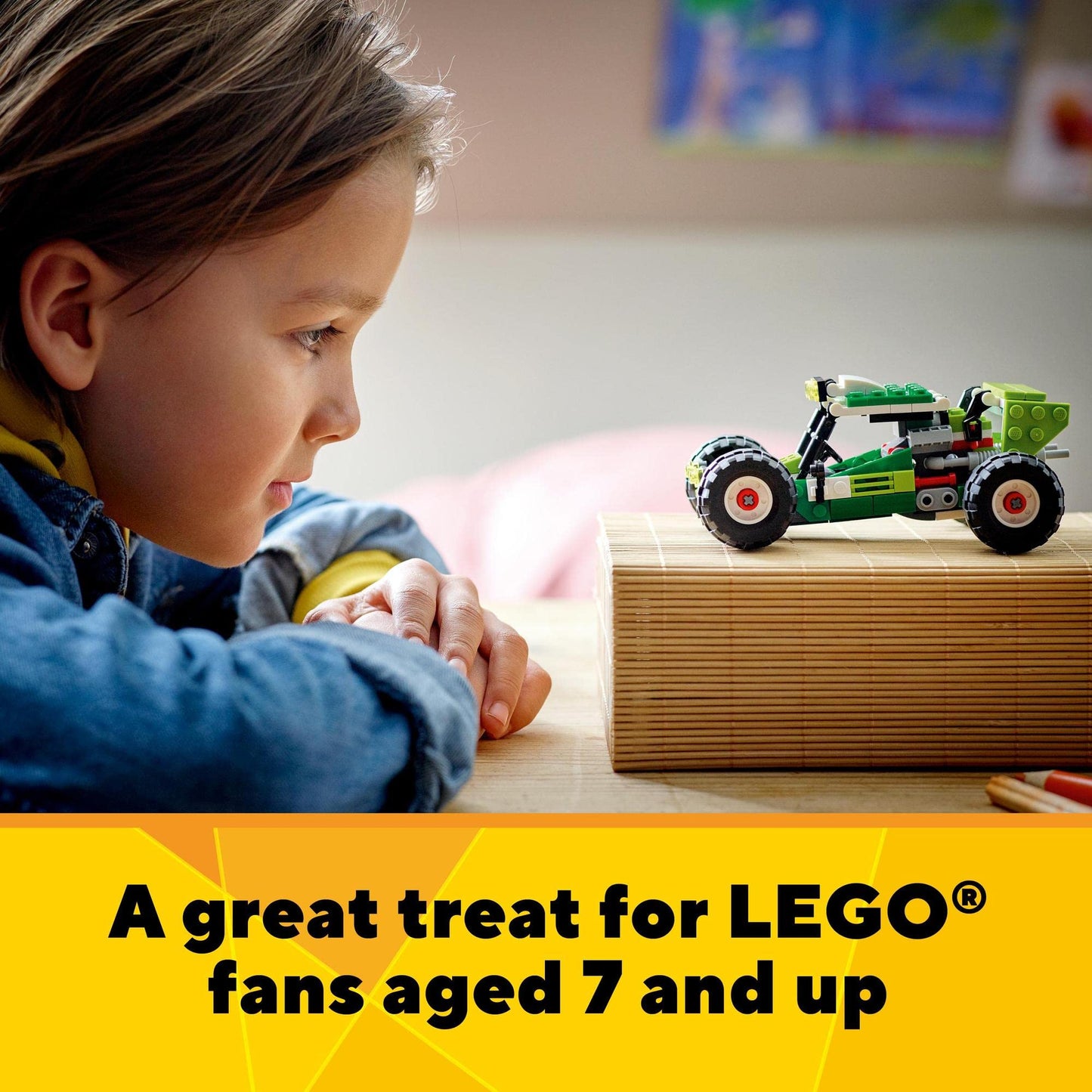 LEGO® Creator 3in1 Off-Road Buggy 31123 Building Kit; Features a Skid Loader and ATV (All-Terrain Vehicle) for Kids Aged 7+