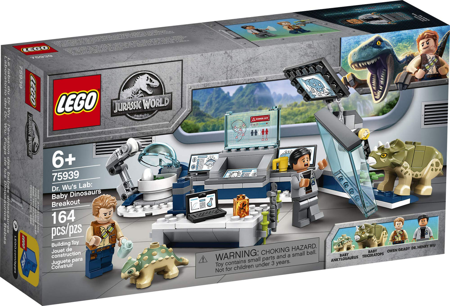 LEGO Jurassic World Dr. Wu's Lab: Baby Dinosaurs Breakout 75939 Fun Dinosaur Toy