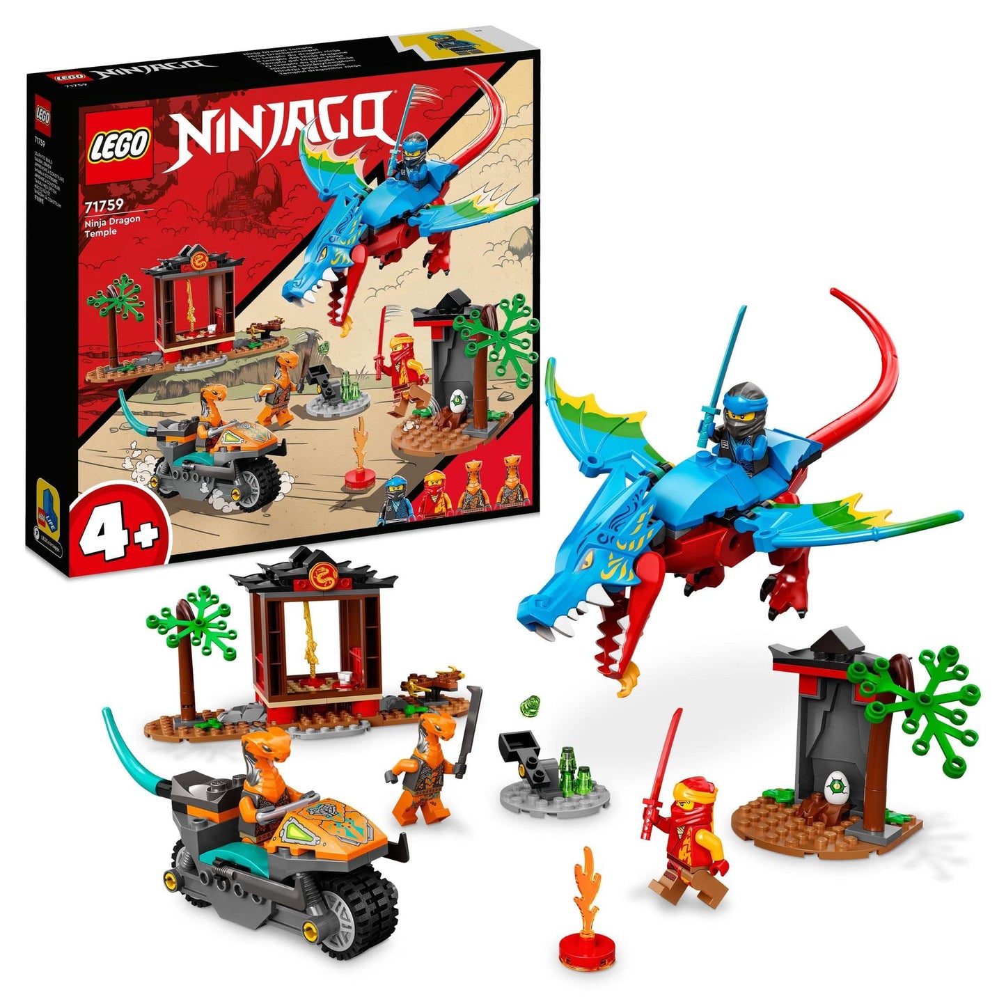 LEGO NINJAGO Ninja Dragon Temple Playset; Building Kit 71759 Amazon