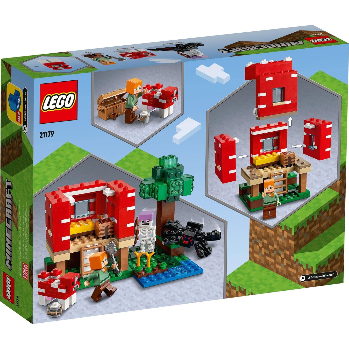 LEGO Minecraft The Mushroom House 21179 Building Kit Amazon