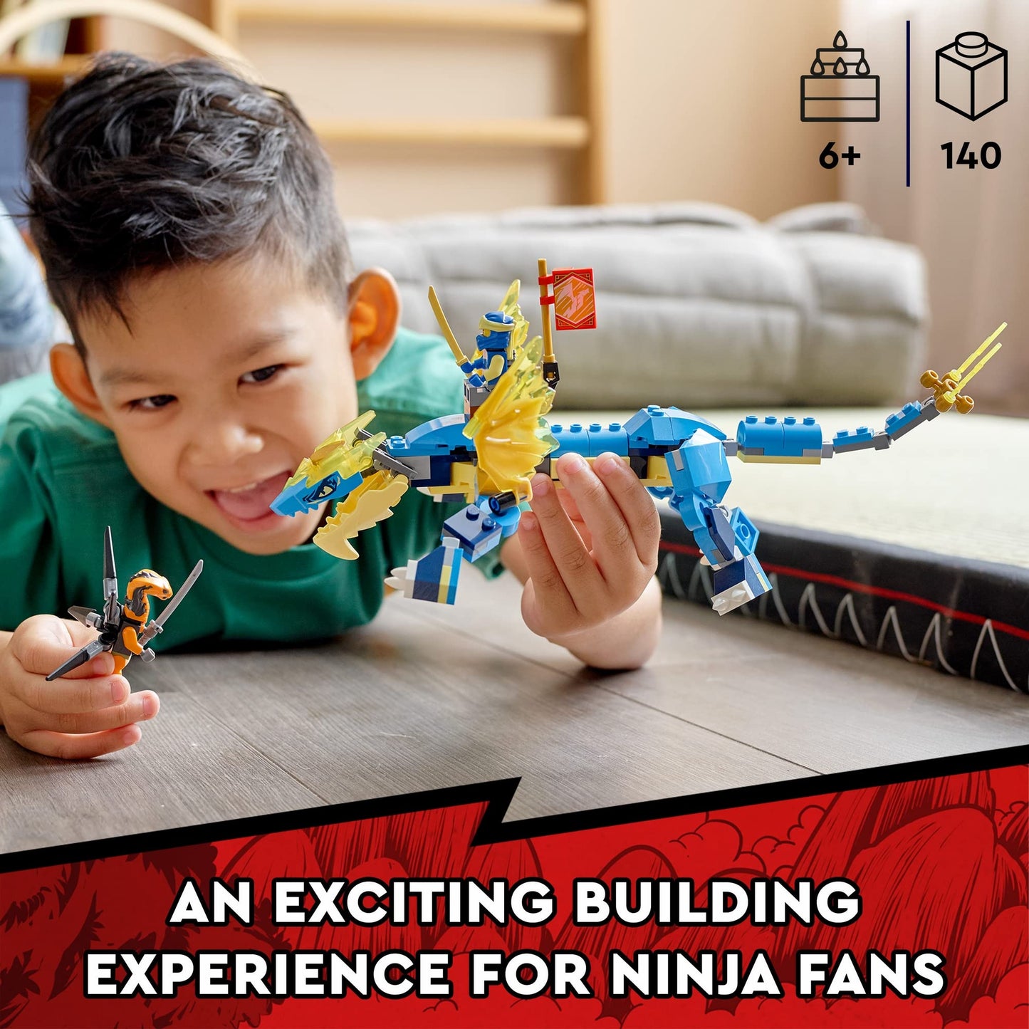 LEGO NINJAGO Jay’s Thunder Dragon EVO Building Kit 71760