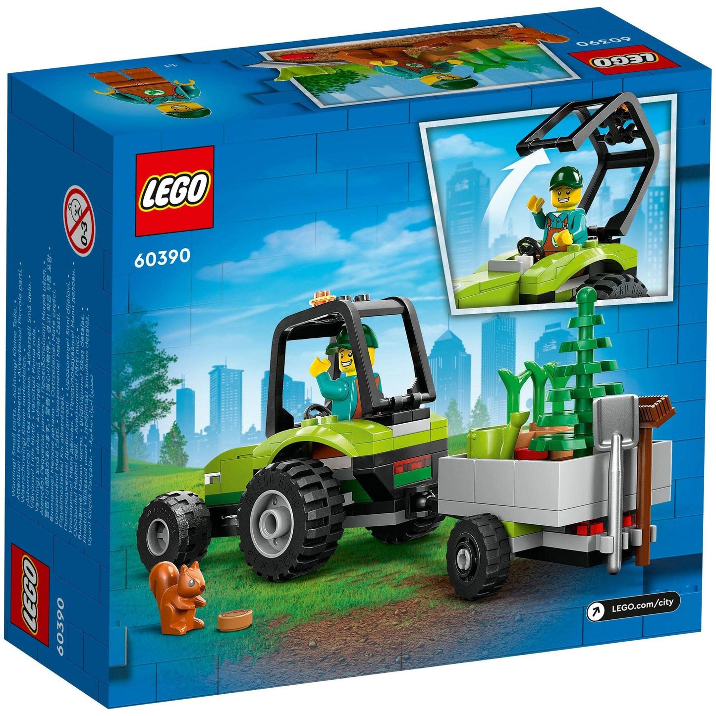 LEGO City Park Tractor 60390 Building Toy with Trailer Amazon