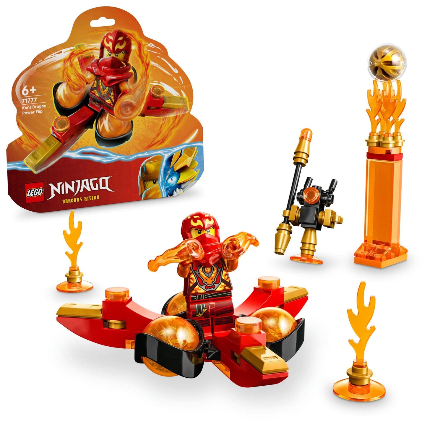 LEGO® NINJAGO® Kai’s Dragon Power Spinjitzu Flip 71777 Building Toy Amazon