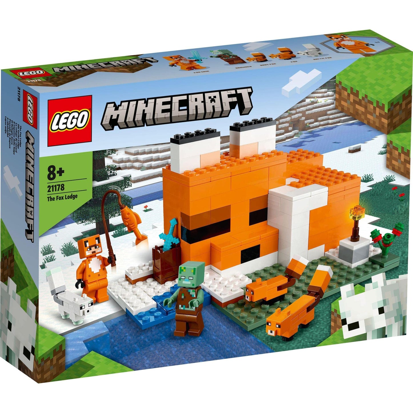 LEGO Minecraft The Fox Lodge 21178 Building Kit and Toy House Amazon