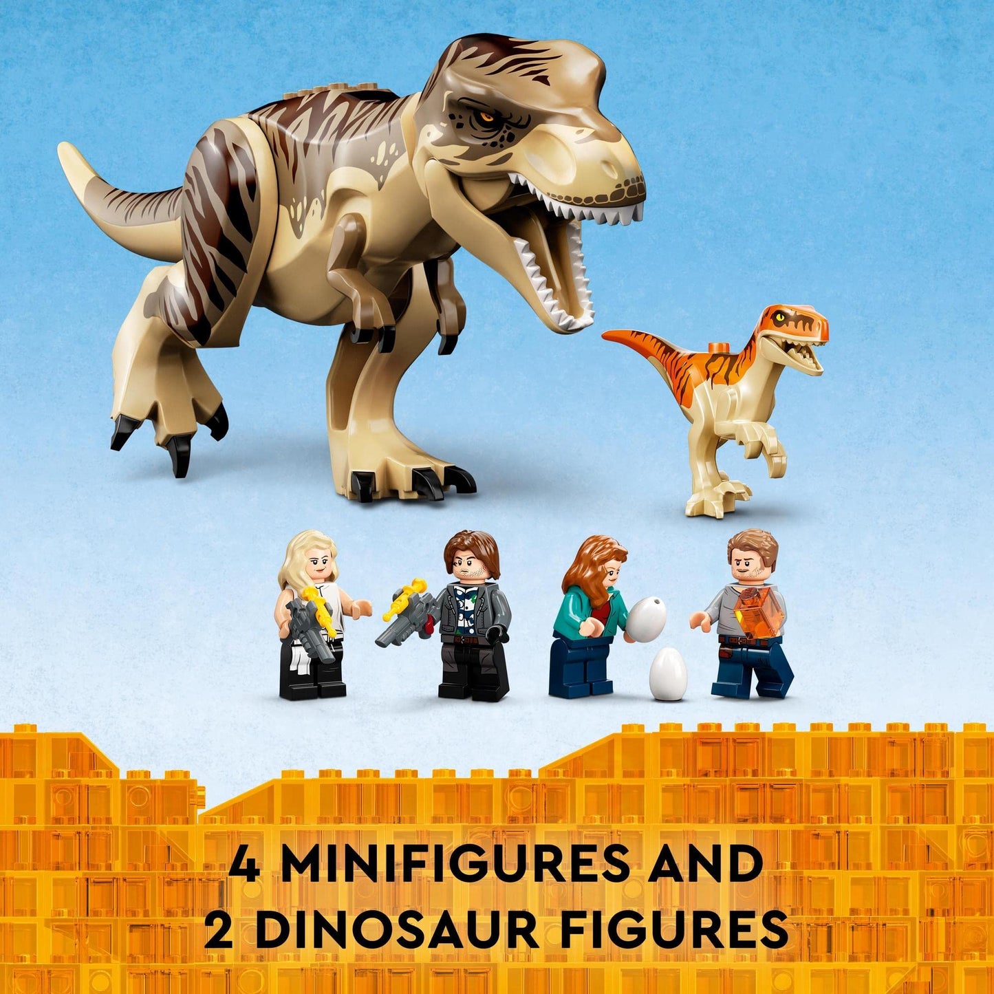 LEGO Jurassic World T. rex & Atrociraptor Dinosaur Breakout Building Kit 76948
