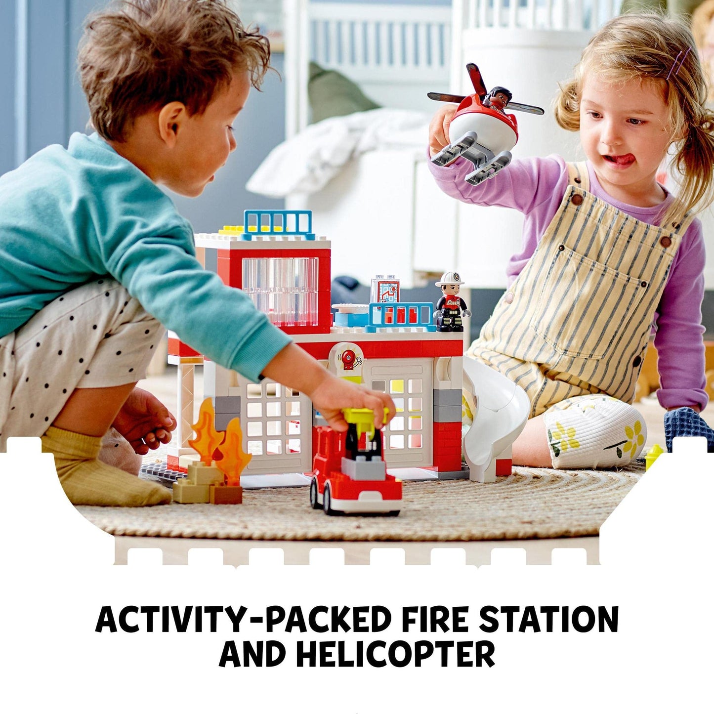 LEGO DUPLO Fire Station & Helicopter Playset 10970 Amazon